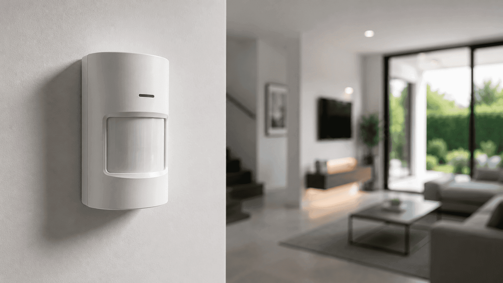 Capteur de mouvement installé dans un intérieur moderne